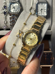 Casio simple with fuonka bracelet