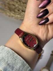 Cucci oval in burgundy