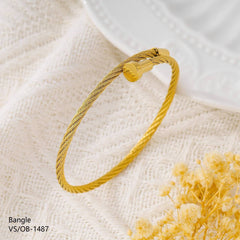 Gold nail bracelet