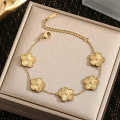 Gold flower bracelet