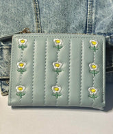 Flower wallet in baby blue