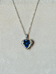 Blue heart necklace