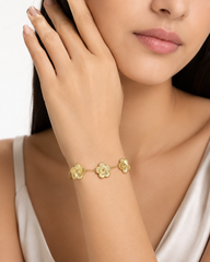 Gold flower bracelet