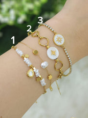 Bracelets in white