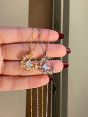 Crystals butterfly necklace