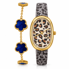 Leopard Glam Watch & Bracelet Set