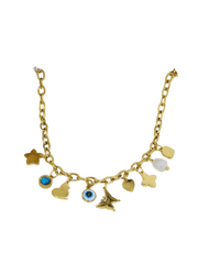 Boho Gold Charm Necklace