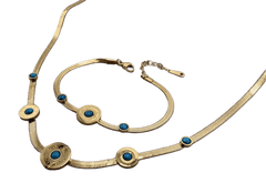 Gold & Turquoise Sun Medallion Set
