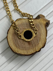 White & Black Stone Necklace ( 2 faces )