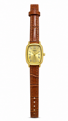 Brown new leather watch