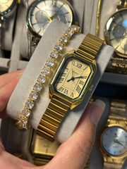 Rectangle in gold bracelet