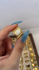 White Stone Ring