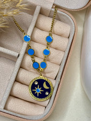 Necklace with Blue Accents