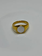 Mother of Pearl Signet Ring