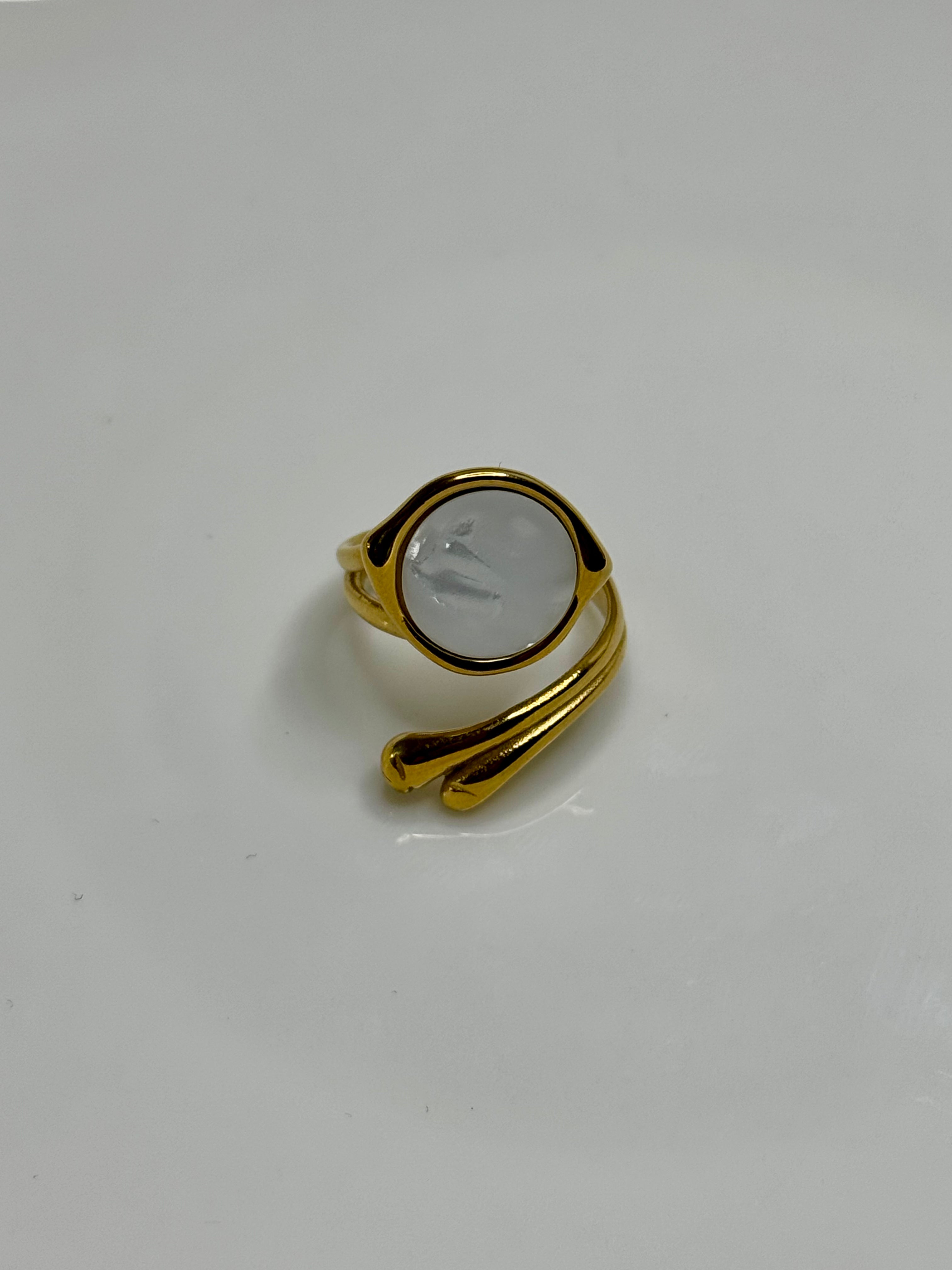 Iridescent Oval Adjustable Ring (2)