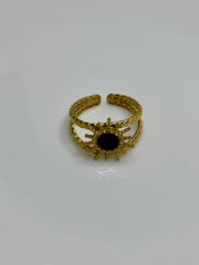Sunburst Black Ring