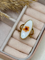 Otilia Pressed Flower Adjustable Ring