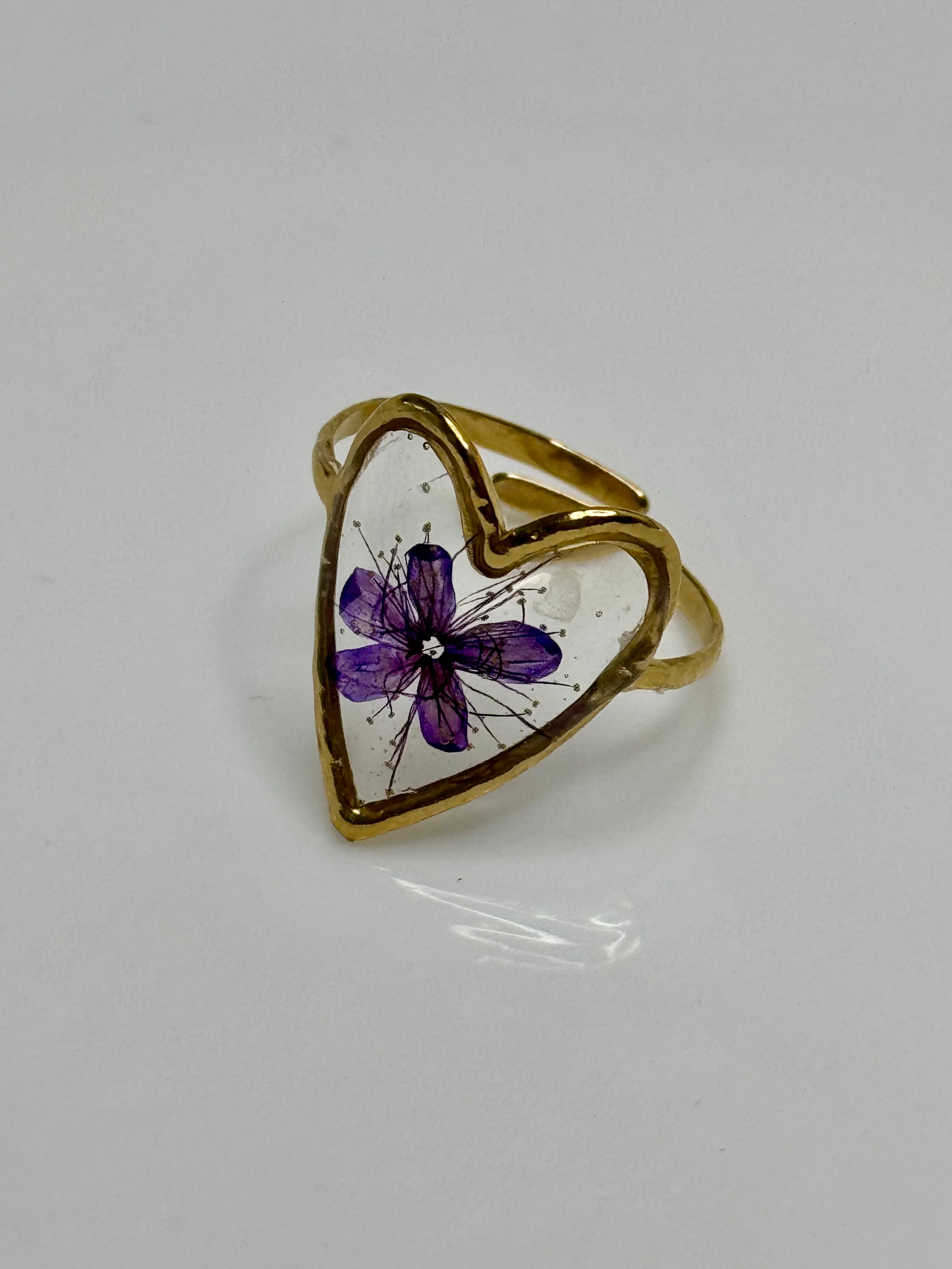 Wildflower Heart Ring
