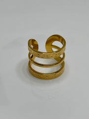 Textured Spiral Adjustable Ring