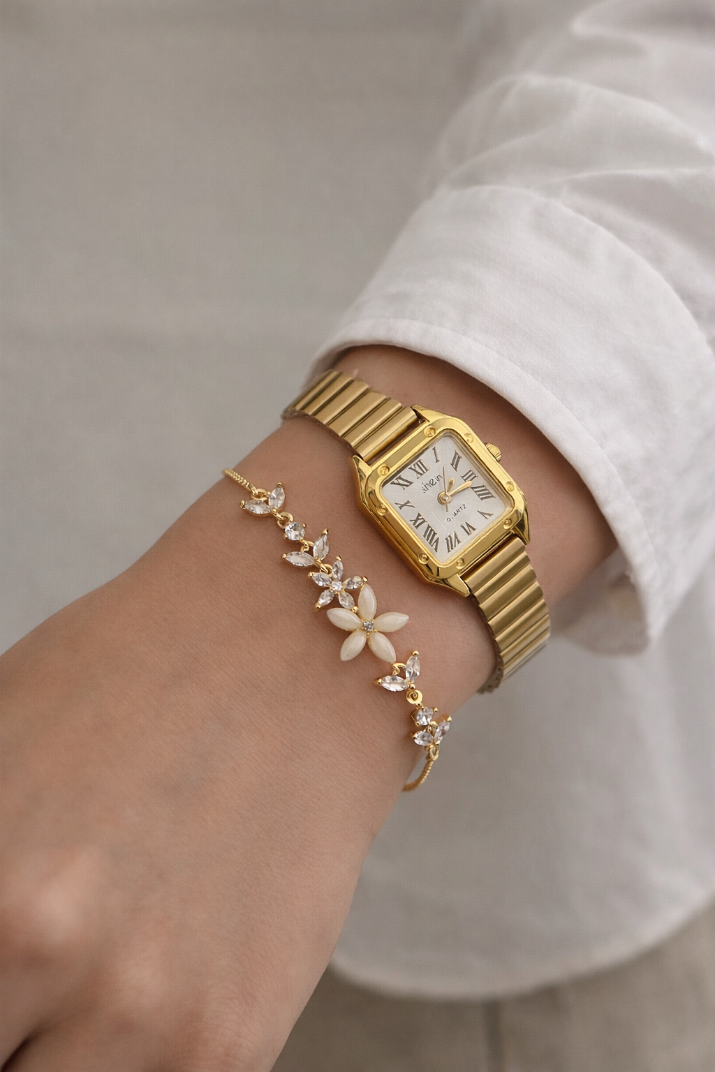Shein with soft bloom bracelet