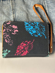 Wallet in brown fabric