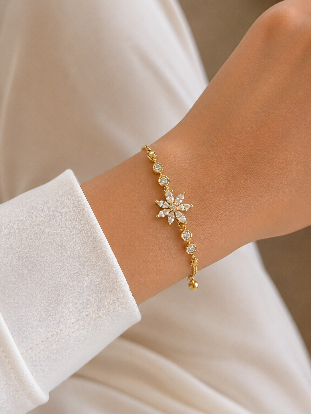 Shinny flower bracelet