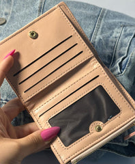 Flower wallet in beige