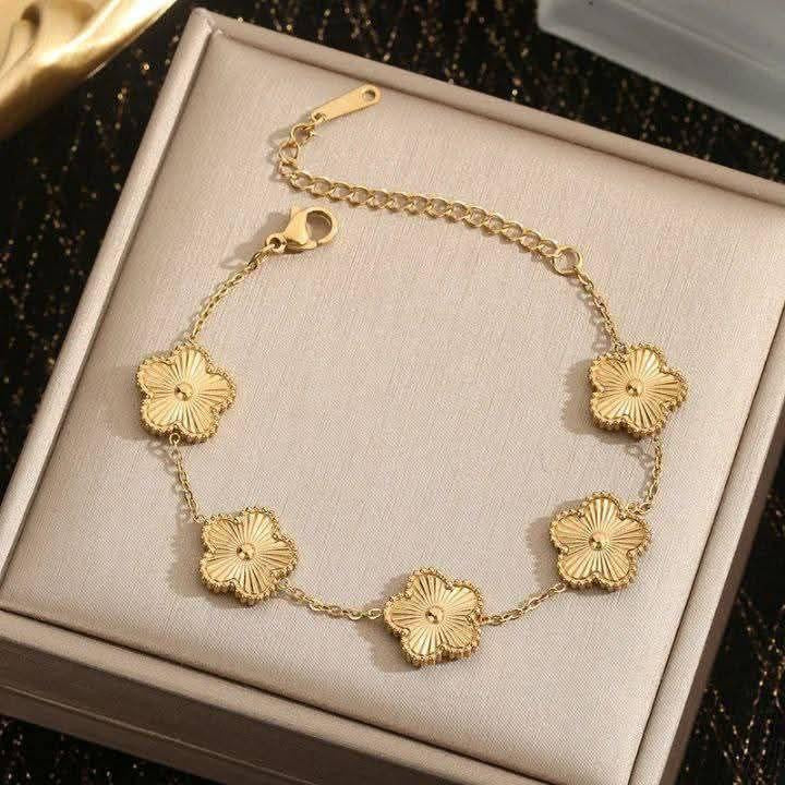 Gold flower bracelet