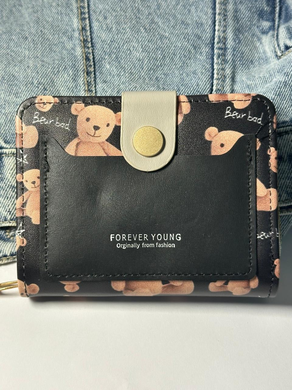 Wallet bear in black