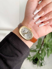 Leather Oval In Brown