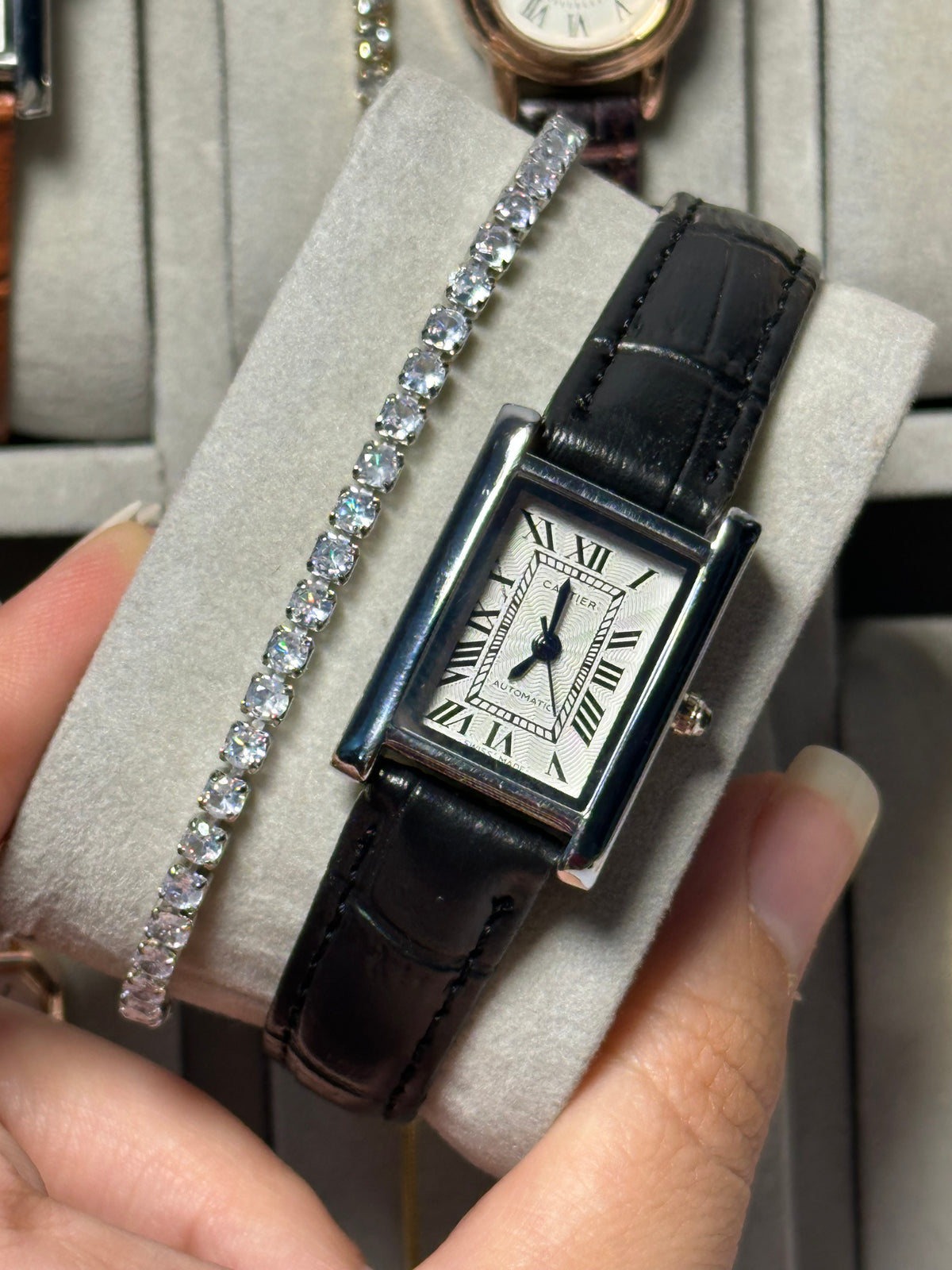 Cartier with tennis bracelet