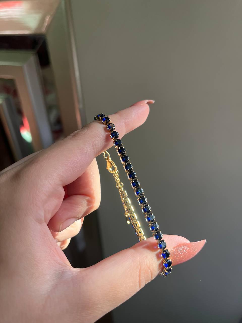 Dark blue tennis bracelet