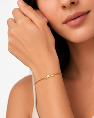 Ysl insial in gold