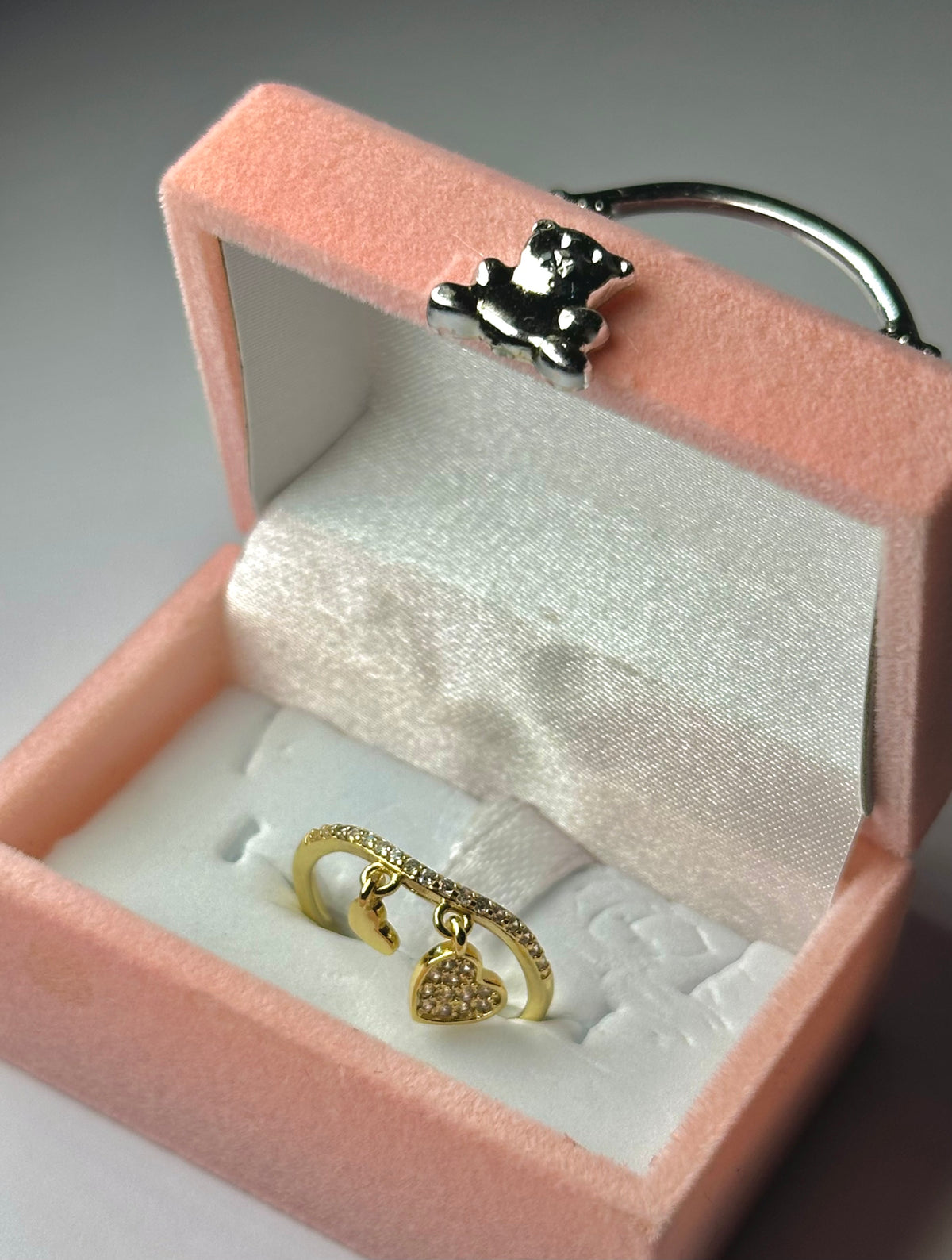 Golden heart ring