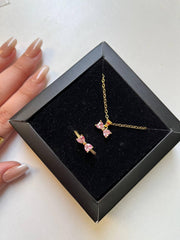 Crystal Bow Jewelry Set