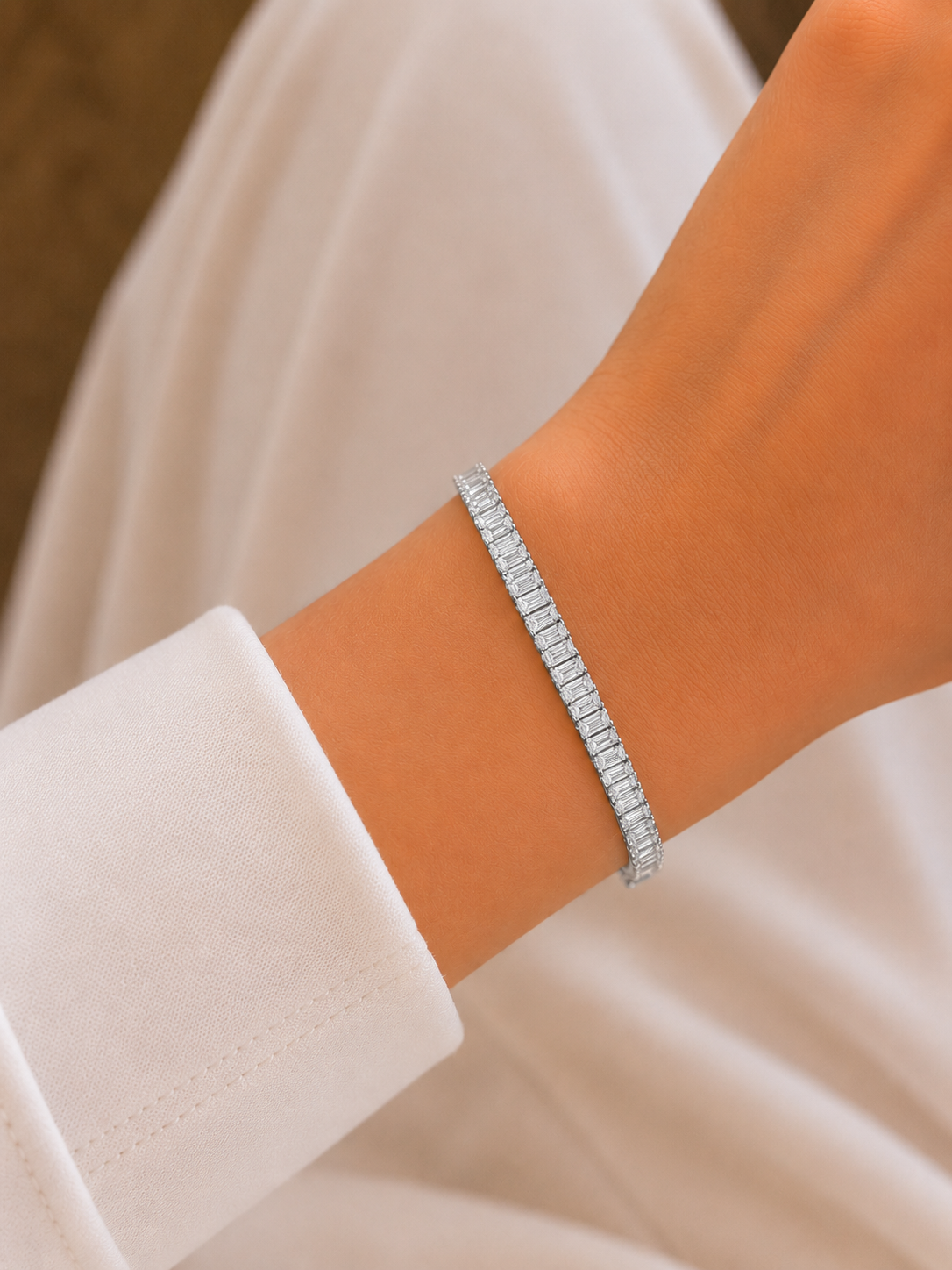 Tennis bracelet in silver