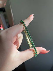 Green tennis bracelet