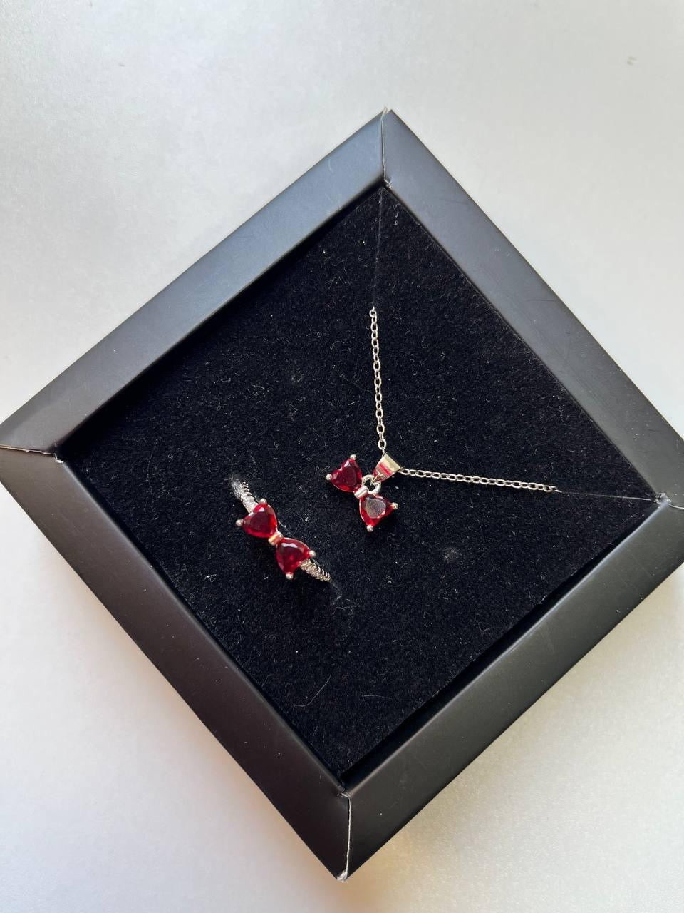 Crystal Bow Jewelry Set