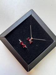 Crystal Bow Jewelry Set