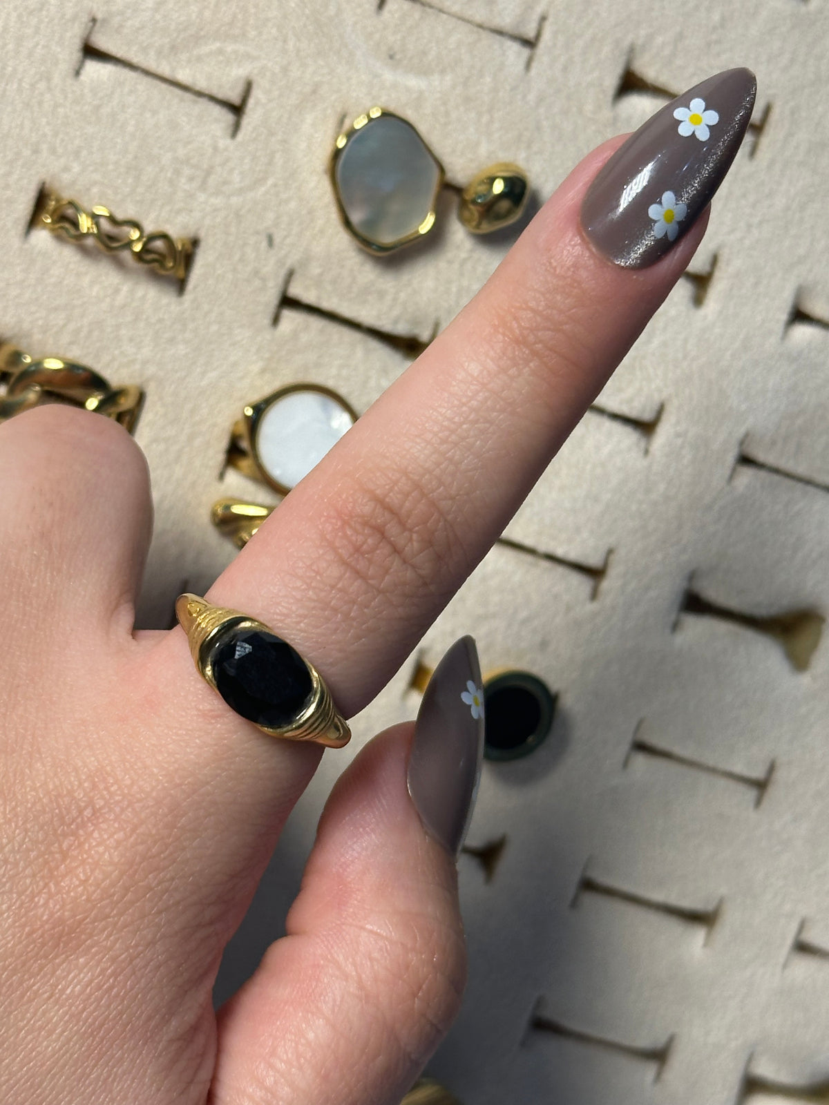 Sunburst Black Ring