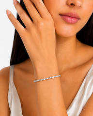 Silver tennis bracelet