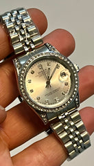 Rolex in silver All daimond