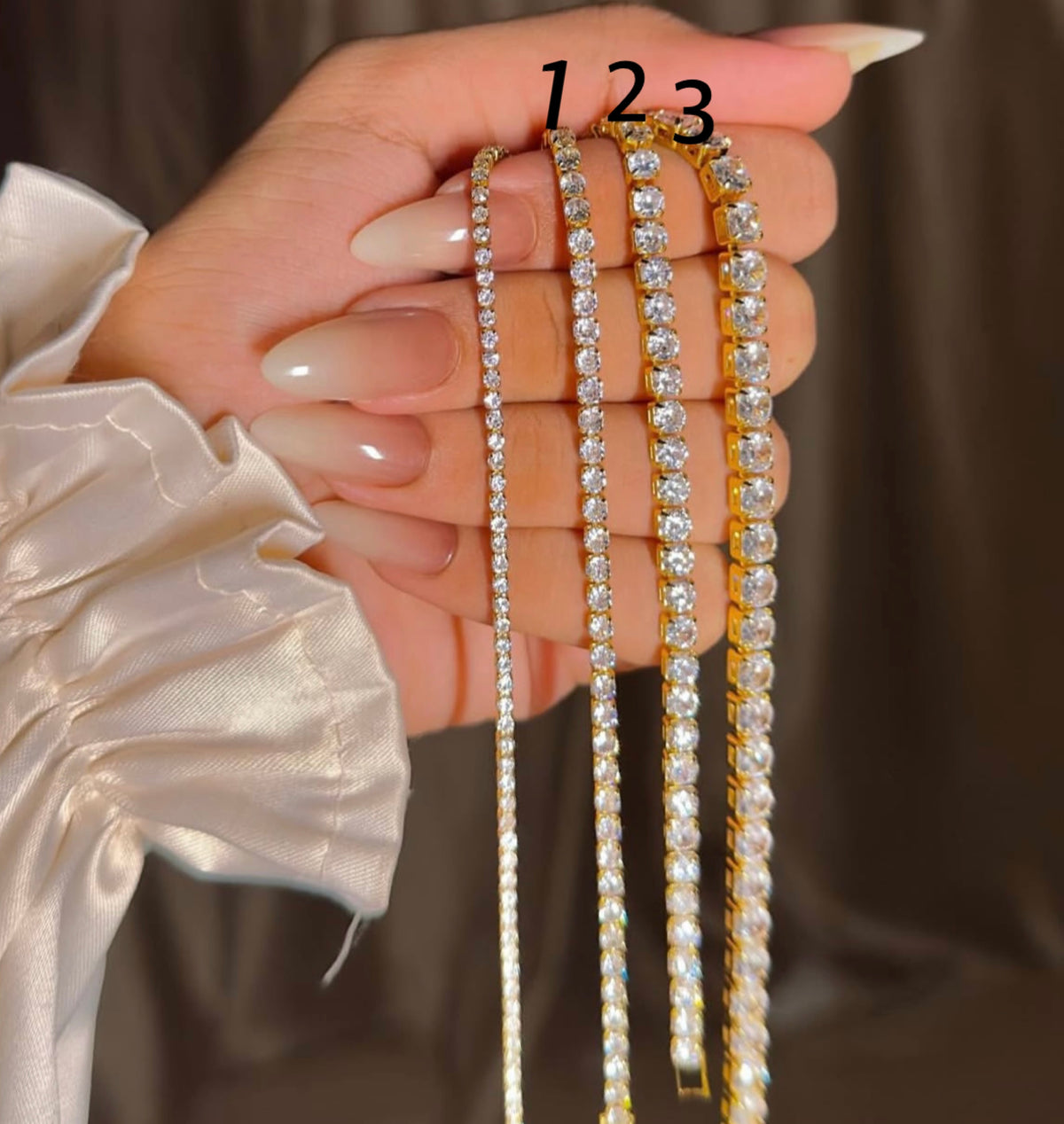 Diamond gold bracelets