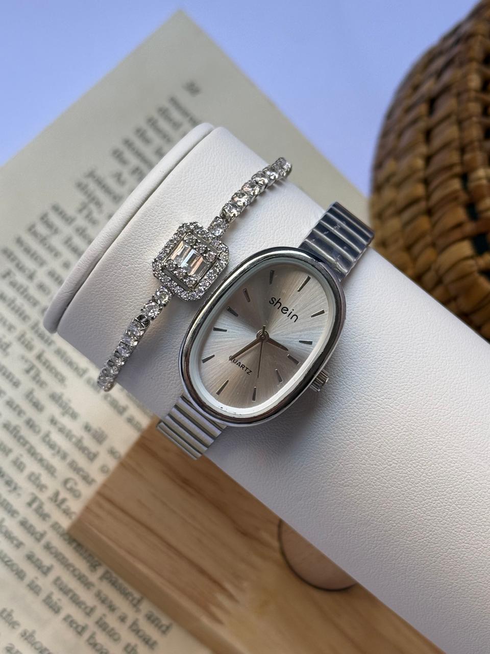 Shein silver with daimond