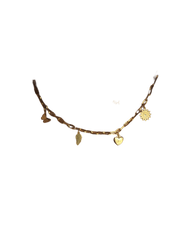 Nature-Inspired Gold Charm Necklace
