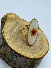 Otilia Pressed Flower Adjustable Ring