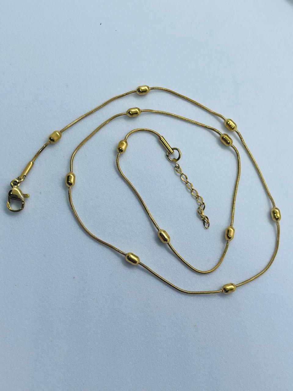 Beaded Snake Chain Anklet