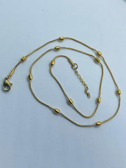 Beaded Snake Chain Anklet