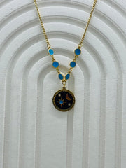 Necklace with Blue Accents