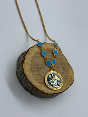 Necklace with Blue Accents